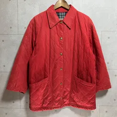 Burberry's バーバリーズ キルティング ジャケット ブルゾン アウター バーバリー ノバチェック オールド 金ボタン ヴィンテージ スペイン レッド 赤 メンズ SG402-3