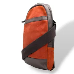 コーチ COACH スエード×レザー ボディバッグ スリングバッグ クロスボディ オレンジ 茶色 ブラウン メンズ レディース ユニセックス C7