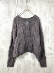 新品 Meiru メイル 定価10759円 前後2wayケーブル編みショートニット カーディガン sizeM/グレー ◇■レディース