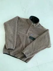 M パタゴニア ヴィンテージ コメント グレイシャー スナップ T Synchilla(シンチラ) ブラウン / ブラック