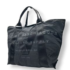 Excellent condition Marc by Marc Jacobs Standard Supply tote bag, handbag, black canvas, large logo, lightweight, large capacity, A4 size, diaper bag, travel, gym, unisex, shoulder bag, women's and men's bag, X