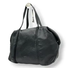 フルラ FURLA レザー ハンドバッグ トートバッグ ショルダーバッグ 本革 シボ革 シュリンクレザー ブラック 黒 シルバー金具 ロゴ シンプル ベーシック レディース 肩掛け マチ広 収納力 鞄 カバン 通勤 通学 s38