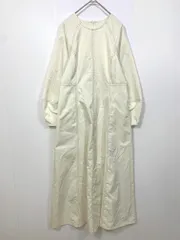 美品 VANNIE U ヴァニーユー VNDAY1223001 ロングダブルステッチ ワンピース 白  ■■レディース