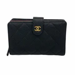 シャネル(Chanel) シャネル 財布 マトラッセ キャビアスキン ブラック レディース