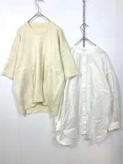STYLEMIXER スタイルミキサー 500GAS30-3540 2ピースハーフスリーブニット シャツ sizeF/白  ■■レディース