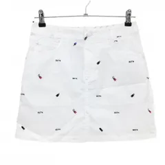 ニューバランスゴルフ スカート 白×ネイビー 総柄 裏地付  レディース 1(M) ゴルフウェア New Balance