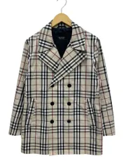 BURBERRY BLACK LABEL (バーバリーブラックレーベル) ノバチェック柄Pコート ジャケット 日本製 BMP66-902-42 L ベージュ メンズ/065