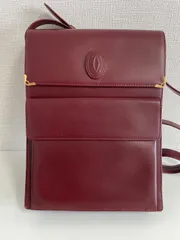 未使用　カルティエ　Must de Cartier ボルドー　ショルダーバッグ