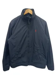 POLORALPH LAUREN (ポロラルフローレン) 裏フリース 中綿 ナイロンジャケット ワンポイント刺繡 S ブラック メンズ/065