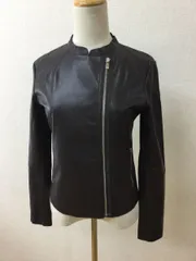 Sov. こげ茶ライダースジャケット 合成皮革 サイズ36