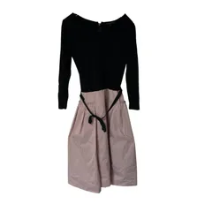 【美品】TO BE CHIC ドッキングワンピース 黒×ピンク 38【ZK78】