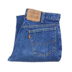 80s LEVIS リーバイス 22515 0223 デニム パンツ ネル 赤黒