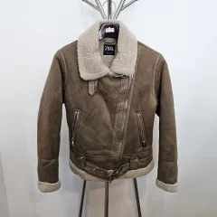 ザラ レディース スウェード ムートン ジャケット XL