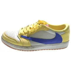 NIKE (ナイキ) ×TRAVIS SCOTT WMNS AIR JORDAN 1 RETRO LOW OG Canary DZ4137-700 トラヴィス スコット ウィメンズ エアジョーダン1 カナリー ローカットスニーカー