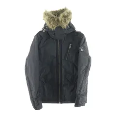 DIESEL (ディーゼル) ファーフーデッド 中綿 ミリタリージャケット ブラック