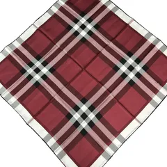 Burberry LONDON(バーバリーロンドン) スカーフ美品  - ボルドー×白×黒 チェック柄