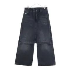 DIESEL (ディーゼル) D-SYREN-J-S レイヤードスカート デニムパンツ ブラック A14772