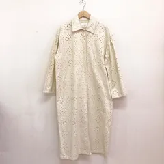 I_am official 22SS カットワークレースコート 花柄刺繍 ステンカラー スプリングコート コットン100% オーバーサイズ アイボリー FREE