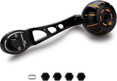 極美品】アベイル オフセットハンドル LT 90mm シマノ右用（ブラック