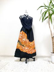 031❇︎圧巻34枚ハギ 浴衣リメイク 贅沢パッチワーク ロングスカート