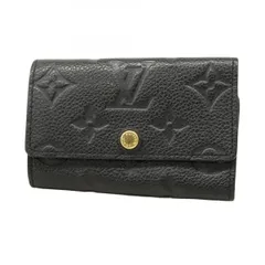 【6ad4666-k】ルイヴィトン キーケース モノグラム・アンプラント ミュルティクレ6 M64421 ノワール【中古】レディース