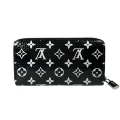 美品 LOUIS VUITTON ルイ・ヴィトン ジッピーウォレット N96955 長財布 パイソン ブラック レディース【中古】【送料無料】