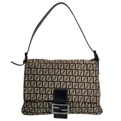 FENDI フェンディ マンマバケット ショルダーバッグ ナイロン ブラウン レディース ズッキーノ【中古】【送料無料】
