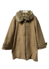 ザラ ZARA ウールコート フェイクファー S ベージュ ジップアップ アウター