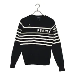 中古 レディース パーリーゲイツ PEARLY GATES セーター 0(S) 紺 ネイビー 長袖 クルーネック ボーダー