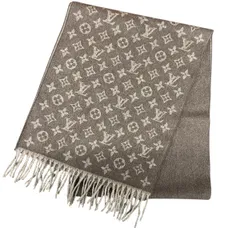 LOUIS VUITTON 展示品級 ルイヴィトン エシャルプ モノグラム グラディエント マフラー M70258 カシミヤ ウール GT1129 ブラウン ベージュ グラデーション 大判 ストール LV ヴィトン SAランク 中古 鑑定済 ヴィトンマフラー