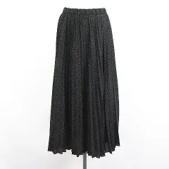 アメリカンホリック AMERICAN HOLIC スカート ボトムス ロング丈 マキシ丈 プリーツ ドット イージー M ブラック ※EKM