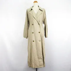 ミラオーウェン Mila Owen トレンチコート アウター 長袖 ロング丈 リネンブレンド 1 ベージュ ※EKM