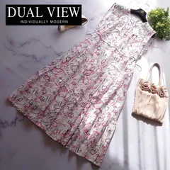 25SS タグ付5.3万 DUAL VIEW ハート柄 マキシワンピース 40