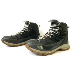 登山などのアウトドア！【THE NORTH FACE】ザ・ノースフェイス トレッキング シューズ ミドルカット スニーカー GORE-TEX ゴアテックス  山登り キャンプ ハイキング アクティブ ネイビー系 レディース 24.5cm/M41548UU