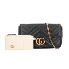グッチ GGマーモント ショルダーバッグ レザー 751526 ブラック レディース  GUCCI  中古 グッチ