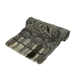 ETRO(エトロ) ストール(ショール)美品  - グレー×ダークブラウン×マルチ ペイズリー柄 ウール、シルク