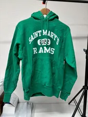 CHAMPION リバースウィーブ ワンポイント スウェット グリーン M US古着