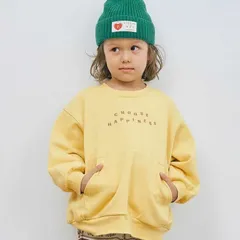 《新品》ロゴ刺繍ポケットトレーナー 120㎝ p.premier イエロー 子供服 P411045