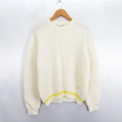 アーノルドパーマー Arnold Palmer ニット セーター 長袖 丸首 ウール混 3 アイボリー ※EKM