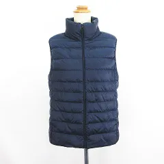 ユニクロ UNIQLO ダウンベスト アウター ジップアップ XL ネイビー ※EKM