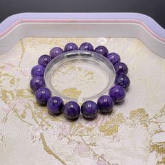 紫水晶 そろばん玉ブレスレット9㎜44玉 円周18㎝ アメジスト - メルカリ