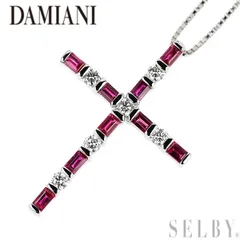 ダミアーニ K18WG ルビー ダイヤモンド ペンダントネックレス ルミエール クロス