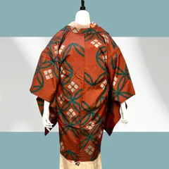 長羽織　アンティーク羽織　銘仙　正絹