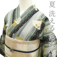 浴衣反物・緑・ツバメ・中村乃武夫・浴衣反物単品・綿100% - メルカリ