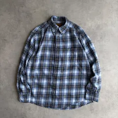 90s〜00s/ST JOHN'S BAY/セントジョンズベイ/フランネルシャツ/BD/ボタンダウン/オンブレチェック/格子柄/グランジ/jmaple