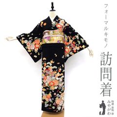 美品】振袖フルセット 正絹 ガード加工 雪輪紋 金駒刺繍 黒 桜 - メルカリ