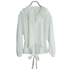 Dreamy mini ribbon cape ブラウス メルフィーメモリー 白 - メルカリ