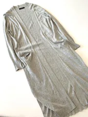green label relaxing グリーンレーベルリラクシング ユナイテッドアローズ  定価10120円 テンジク S/L  ロング カーディガン sizeF/グレー■■レディース