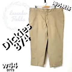 ディッキーズ 874ワークパンツD773極太ルーズDickies大きいサイズw44ベージュワンポイントロゴアメリカ古着