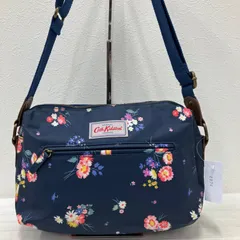 8875　Cath Kidston　キャスキッドソン　ショルダーバッグ　ネイビー　紺　花柄　フラワー　レディース　シンプル　きれいめ　カジュアル